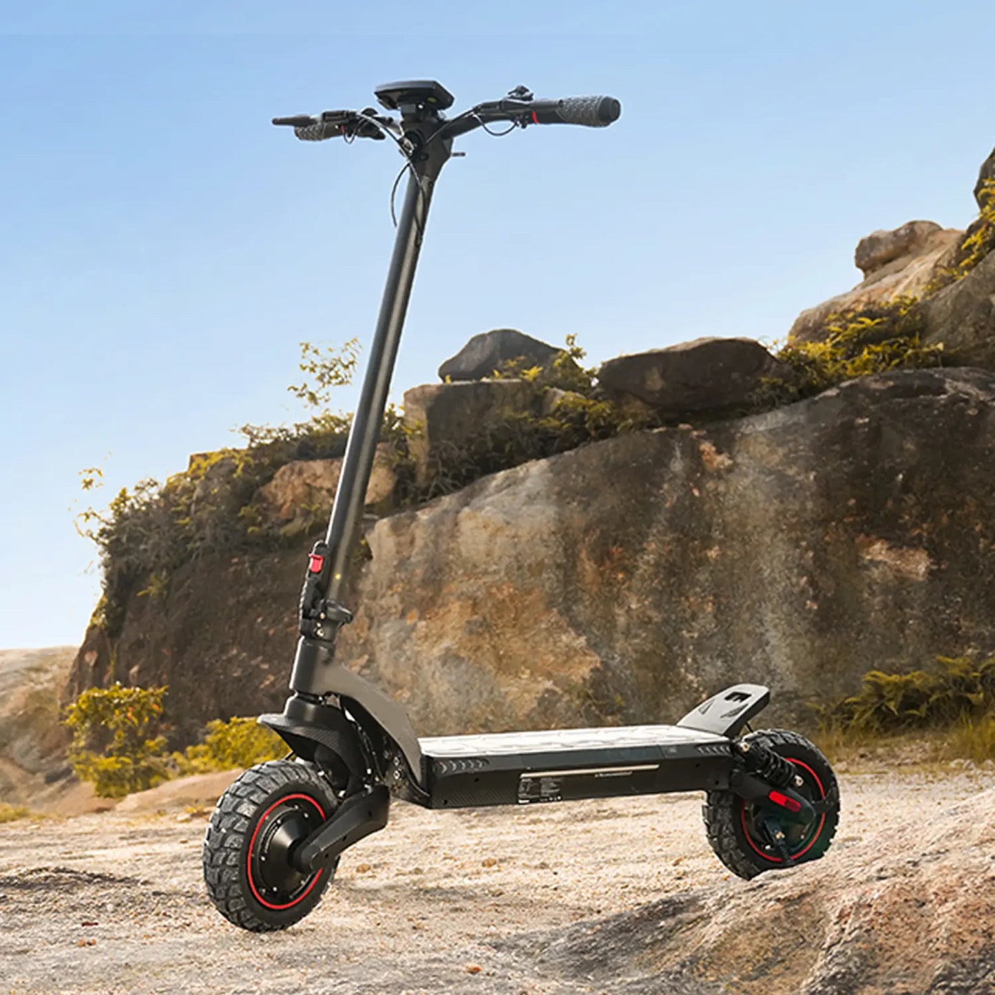2000W Dual Motor off Road Electric Scooter for Adults, 38 MPH Max Speed, 50 Miles Max Range 10" Off-Road Pneumatic Tires Turn Signals Dual Braking, Portable Folding Electric Scooter with Smart App, Urban Scooter, Free Gift-Scooter Bag